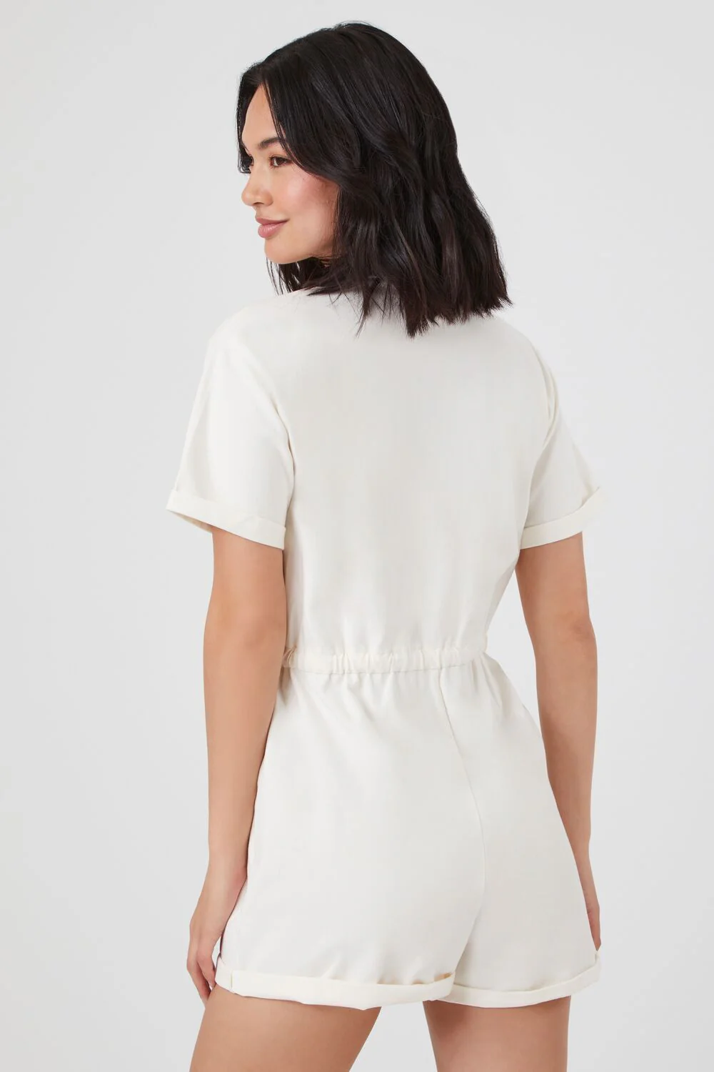 Tie-Waist Shirt Romper - Image 3