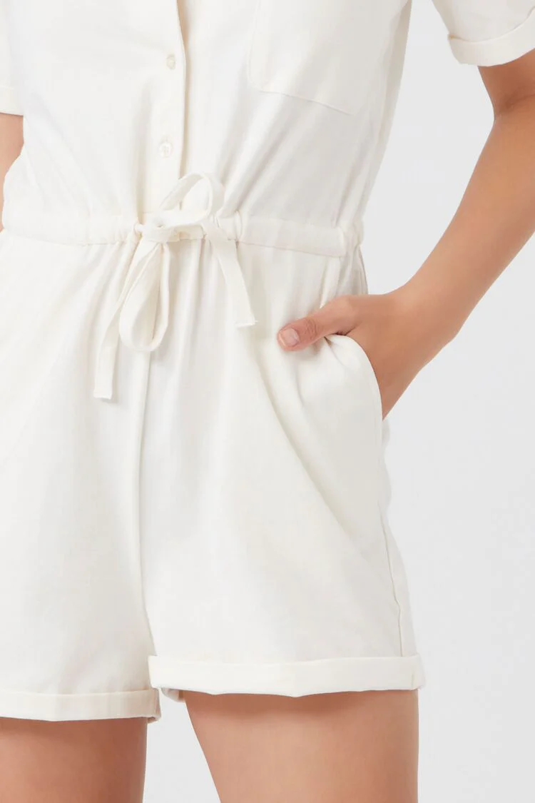 Tie-Waist Shirt Romper - Image 6