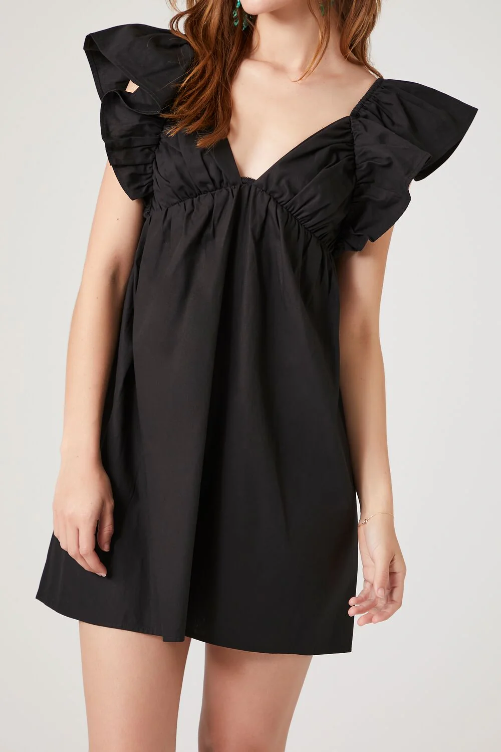 Poplin Ruffled Babydoll Dress - Image 5