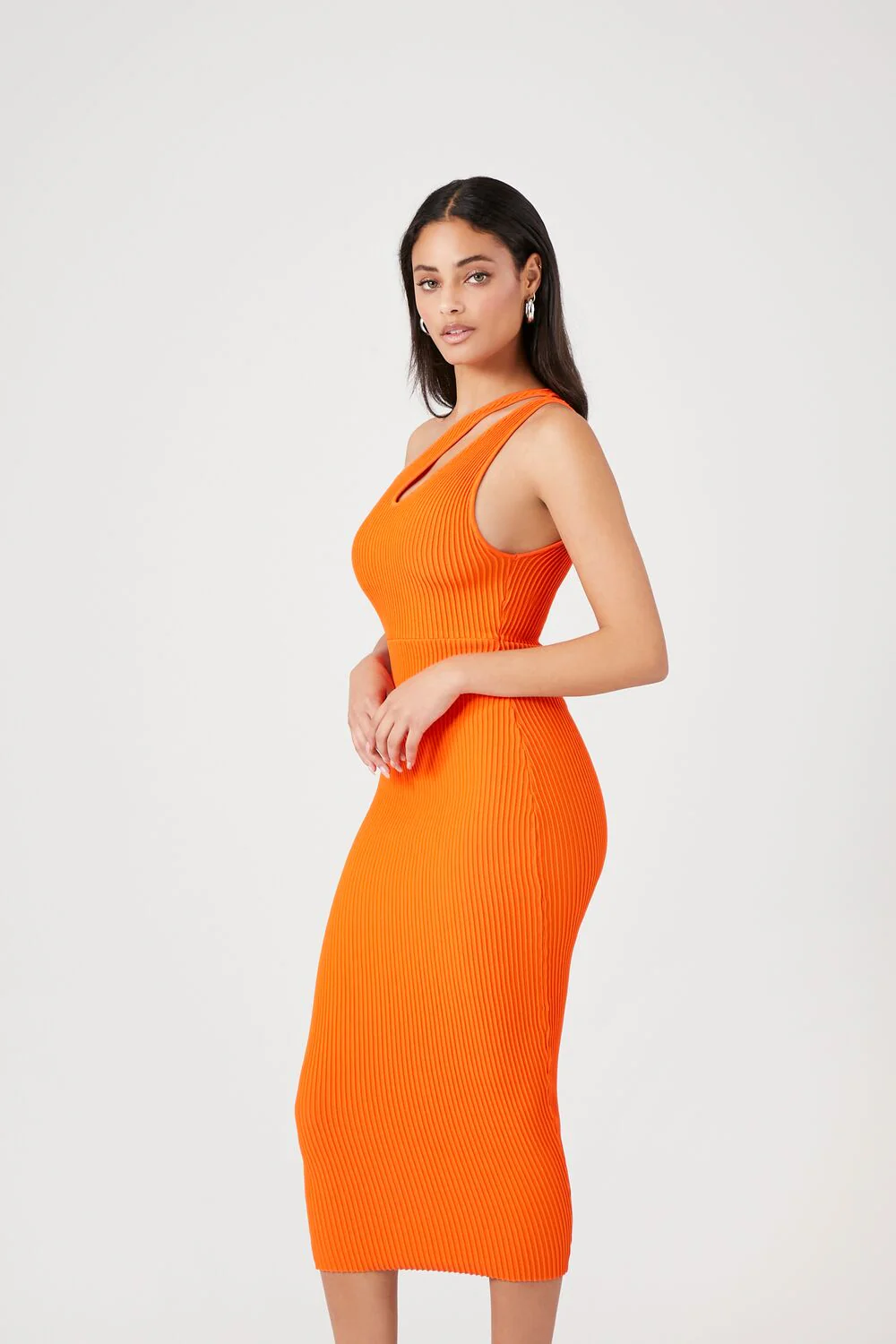One-Shoulder Midi Sweater Dress - Image 2