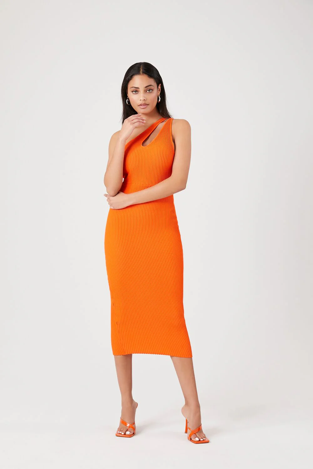 One-Shoulder Midi Sweater Dress - Image 4