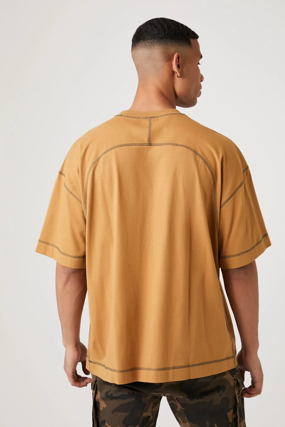 Contrast-Stitch Crew Neck Tee - Image 3