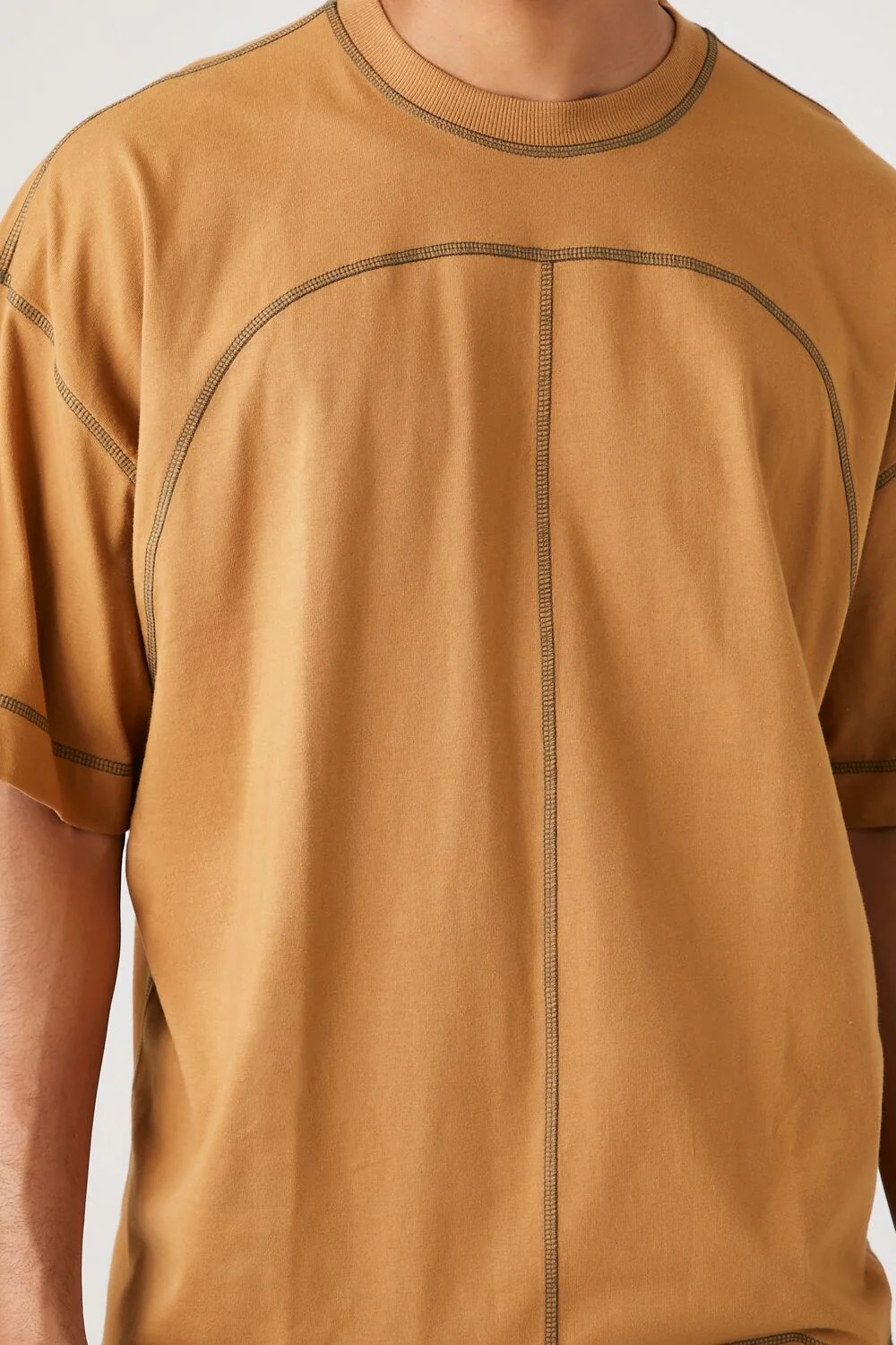 Contrast-Stitch Crew Neck Tee - Image 5