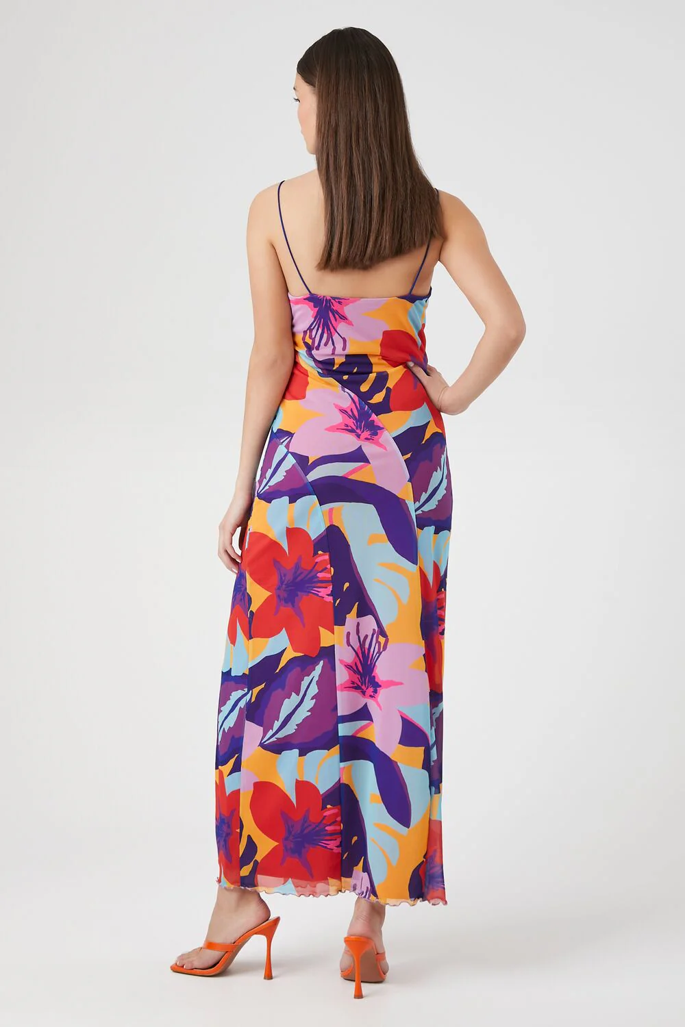 Tropical Floral Maxi Dress - Image 3