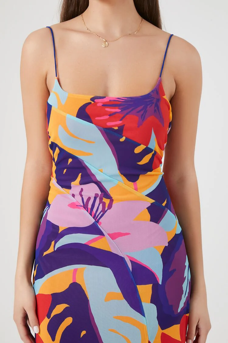 Tropical Floral Maxi Dress - Image 5