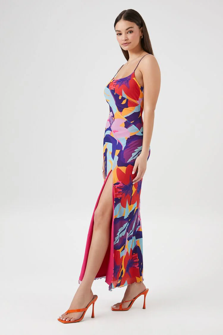 Tropical Floral Maxi Dress - Image 6
