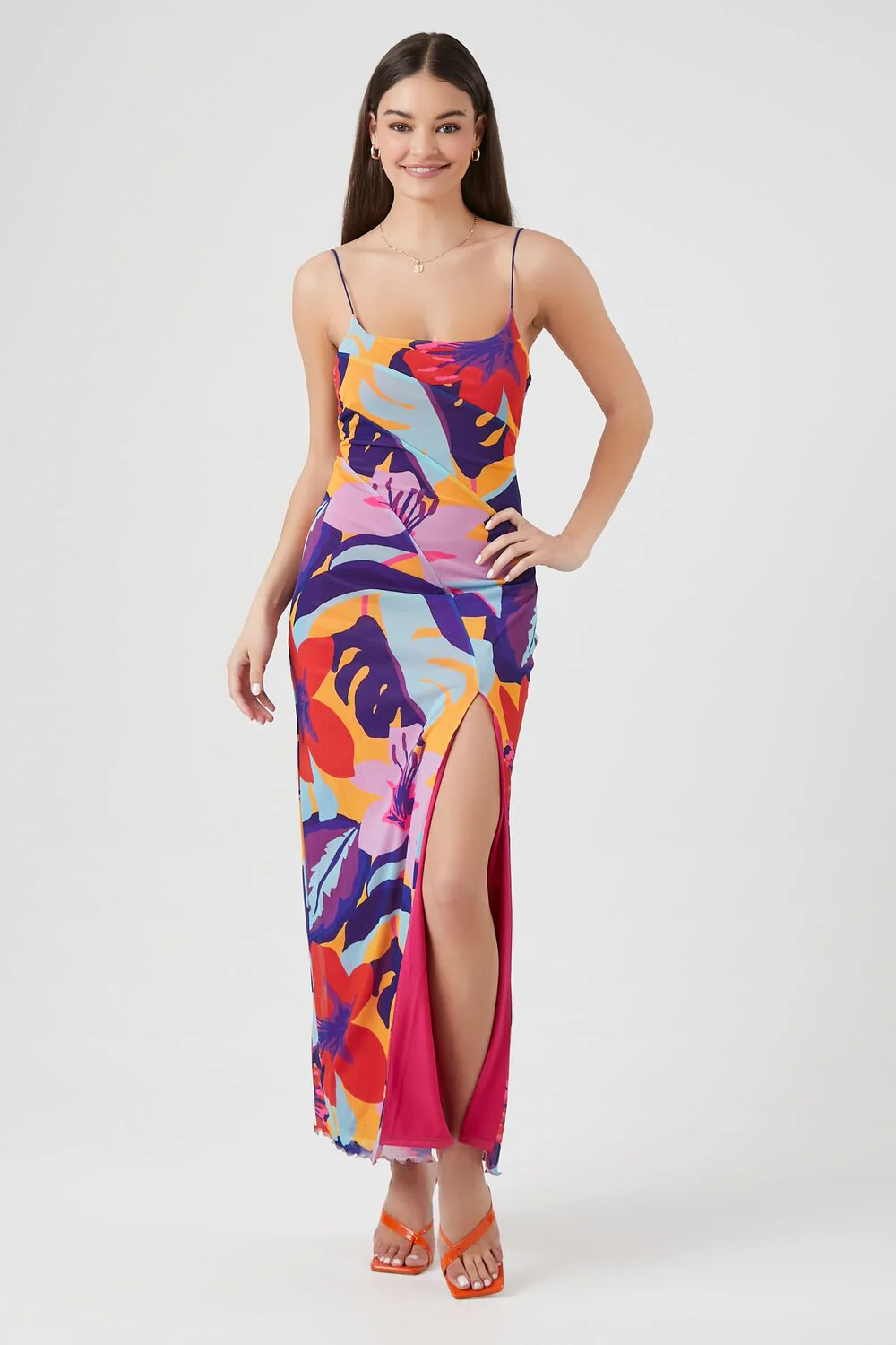 Tropical Floral Maxi Dress - Image 7