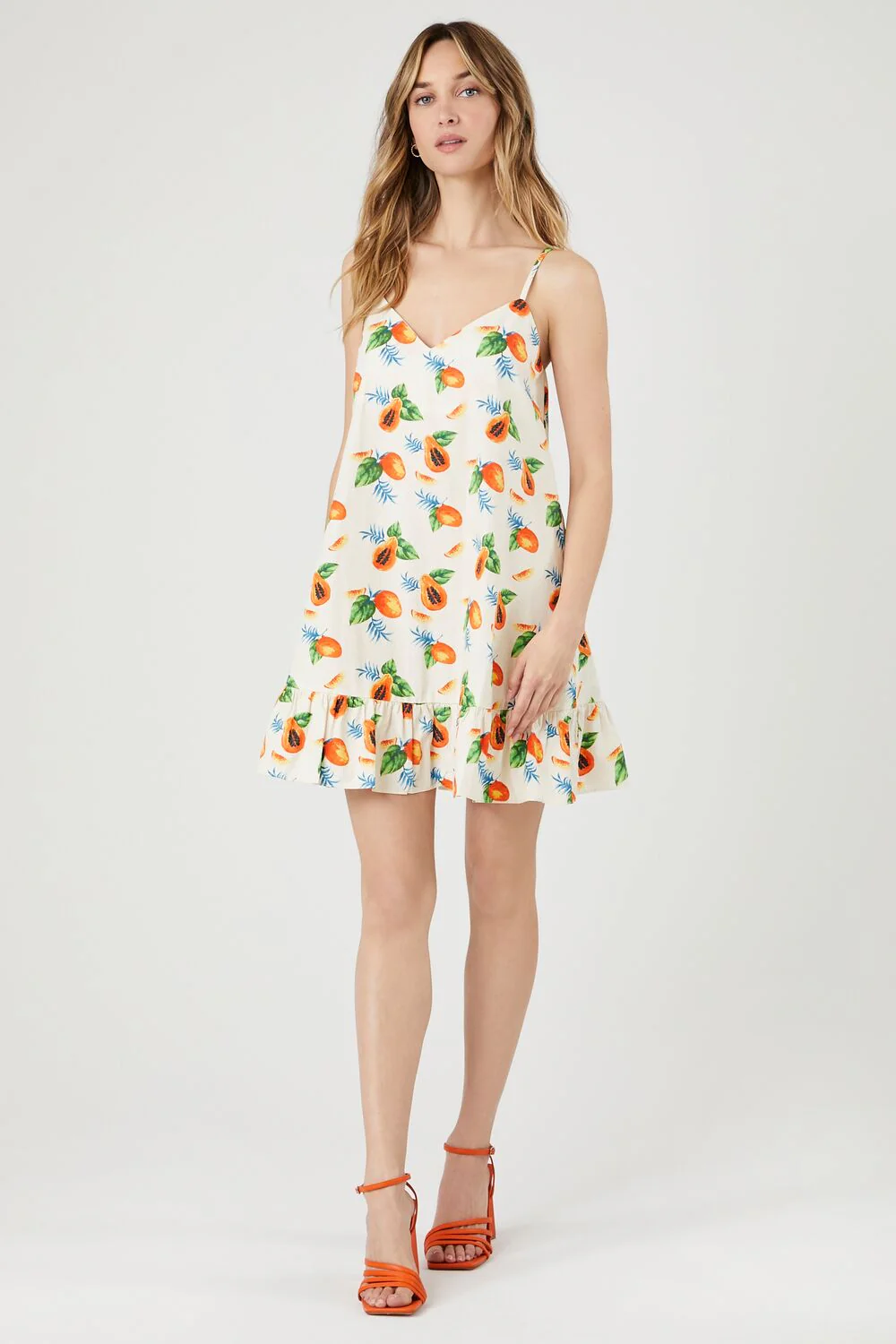 Papaya Print Shift Mini Dress - Image 4