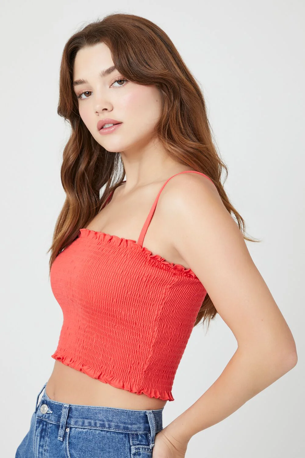 Smocked Cropped Cami - Image 2