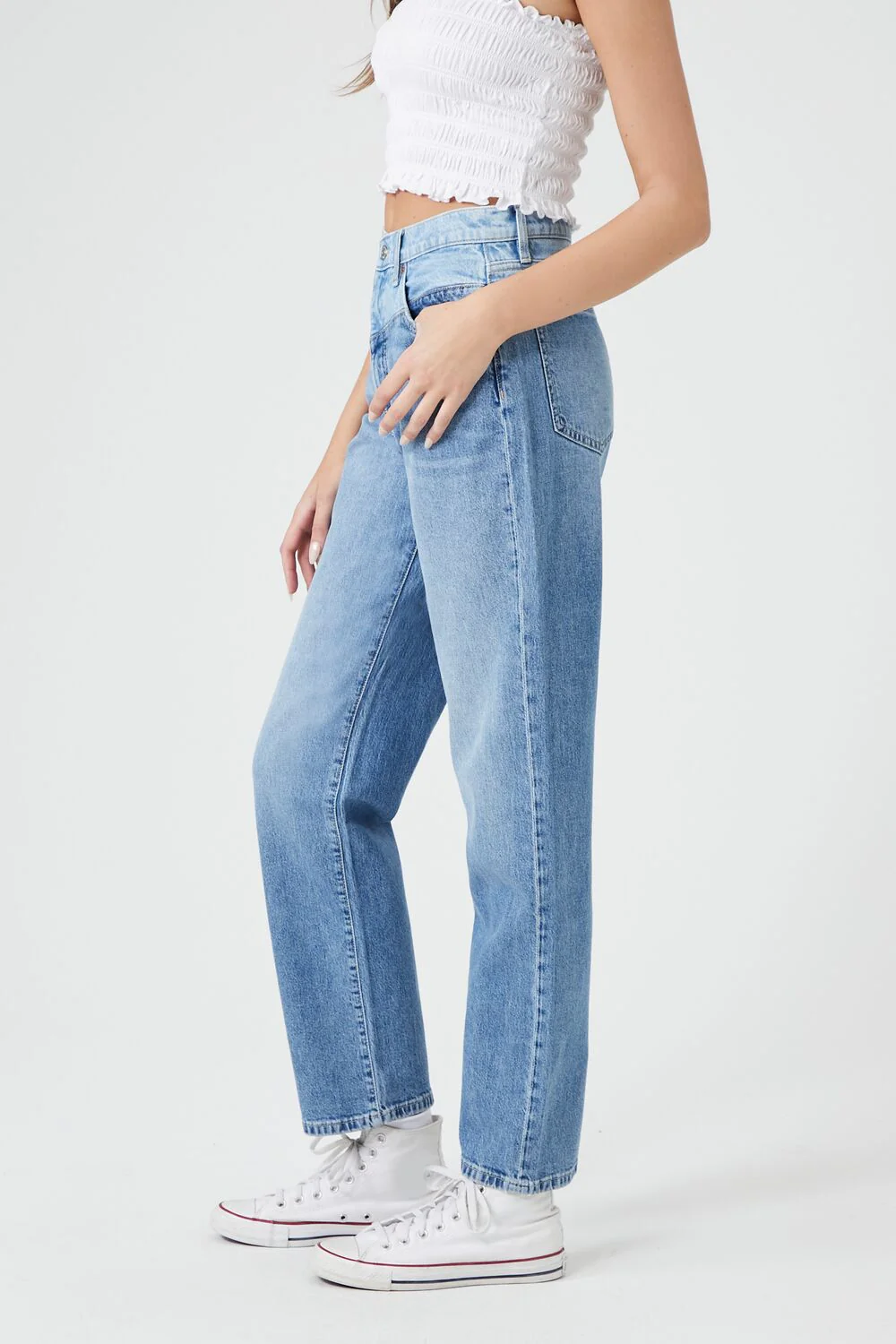Reworked Colorblock Straight Jeans - Image 2