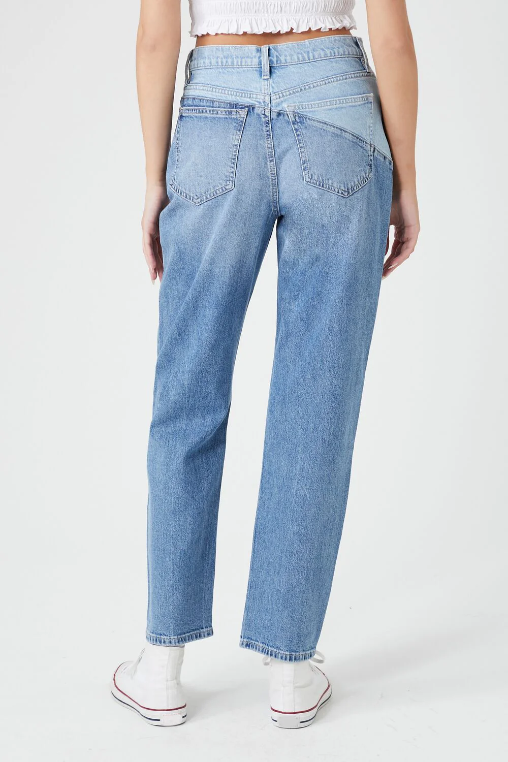 Reworked Colorblock Straight Jeans - Image 3