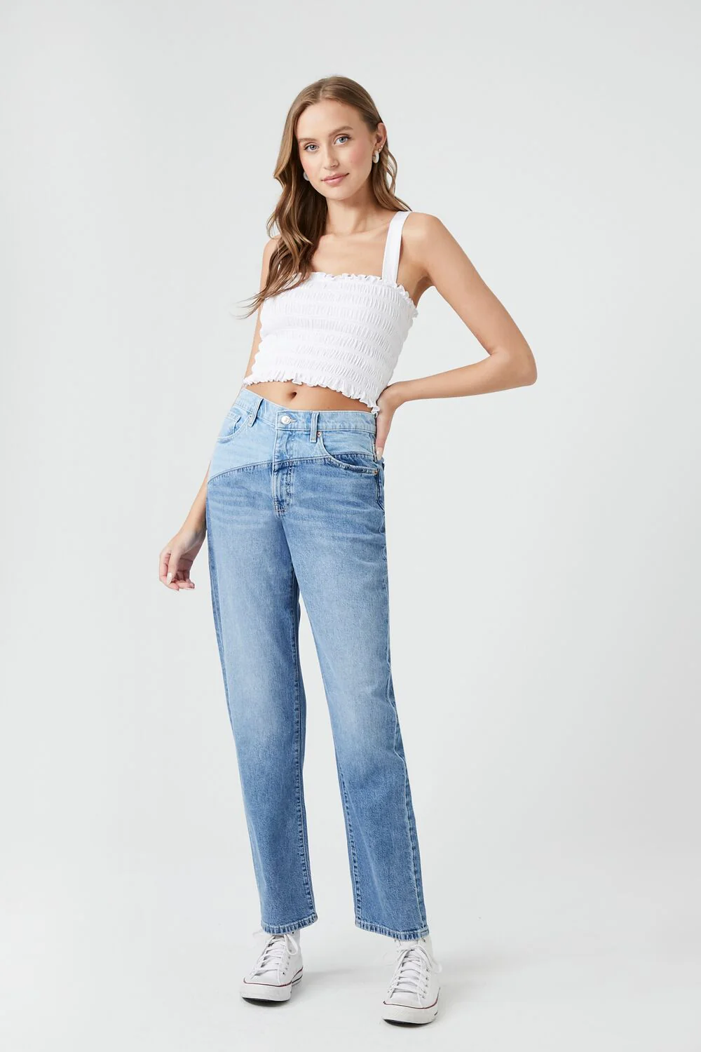 Reworked Colorblock Straight Jeans - Image 5