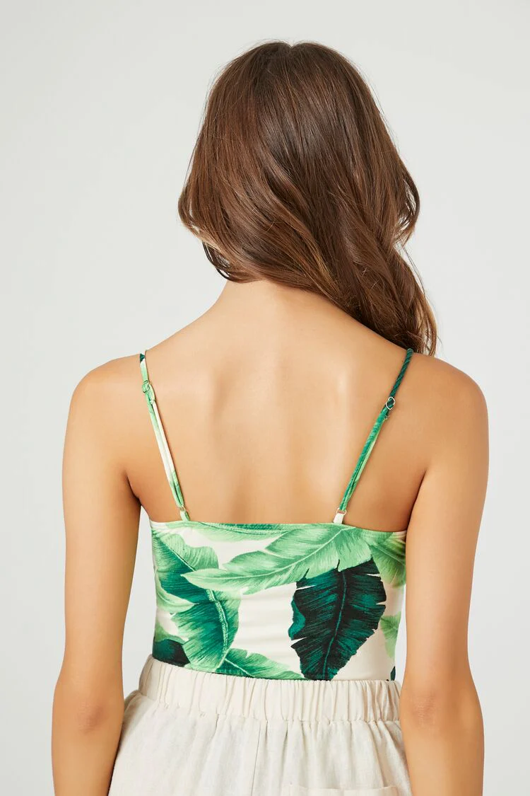 Tropical Leaf Ruffle Bodysuit - Image 3