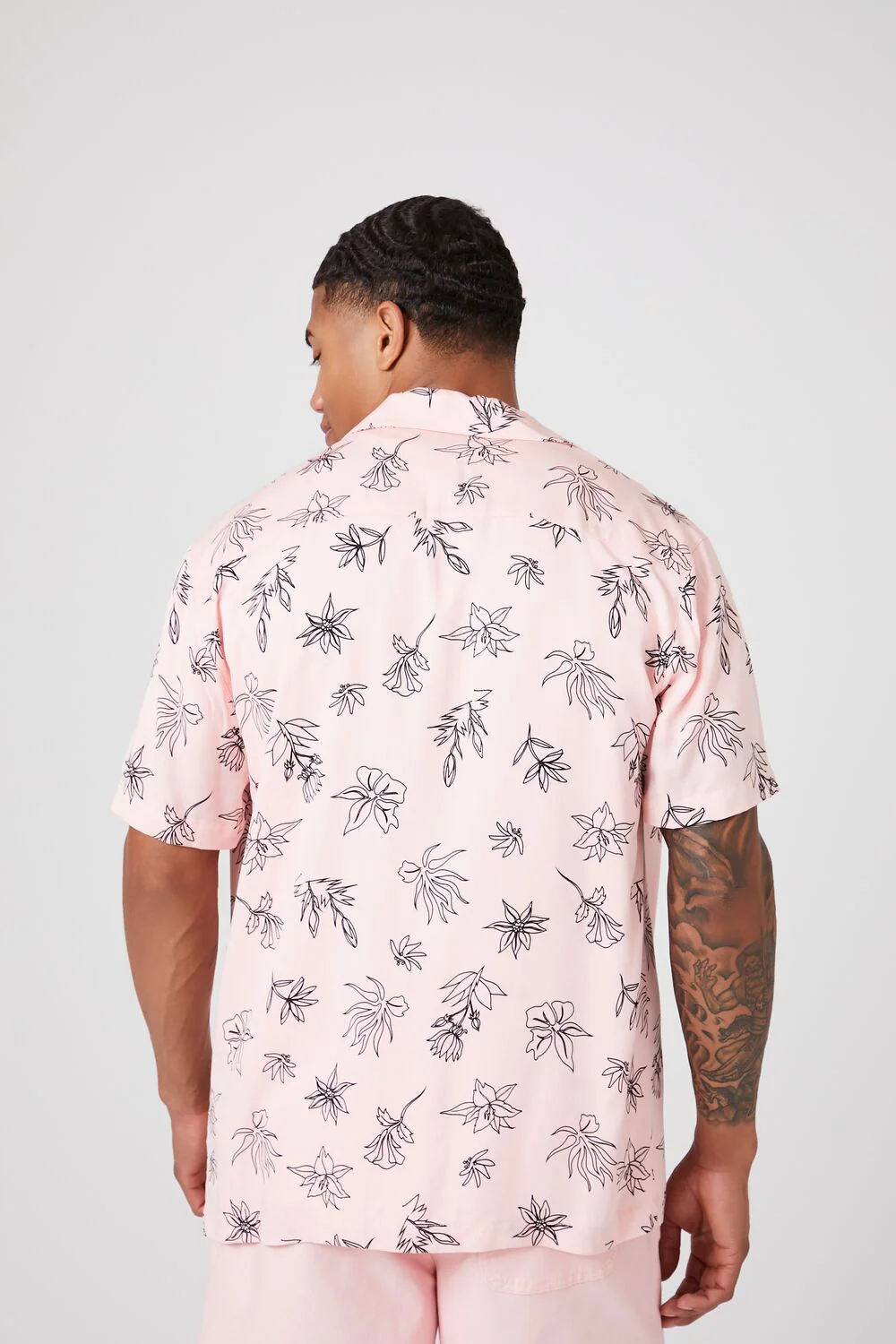 Floral Line Art Graphic Shirt - Image 3