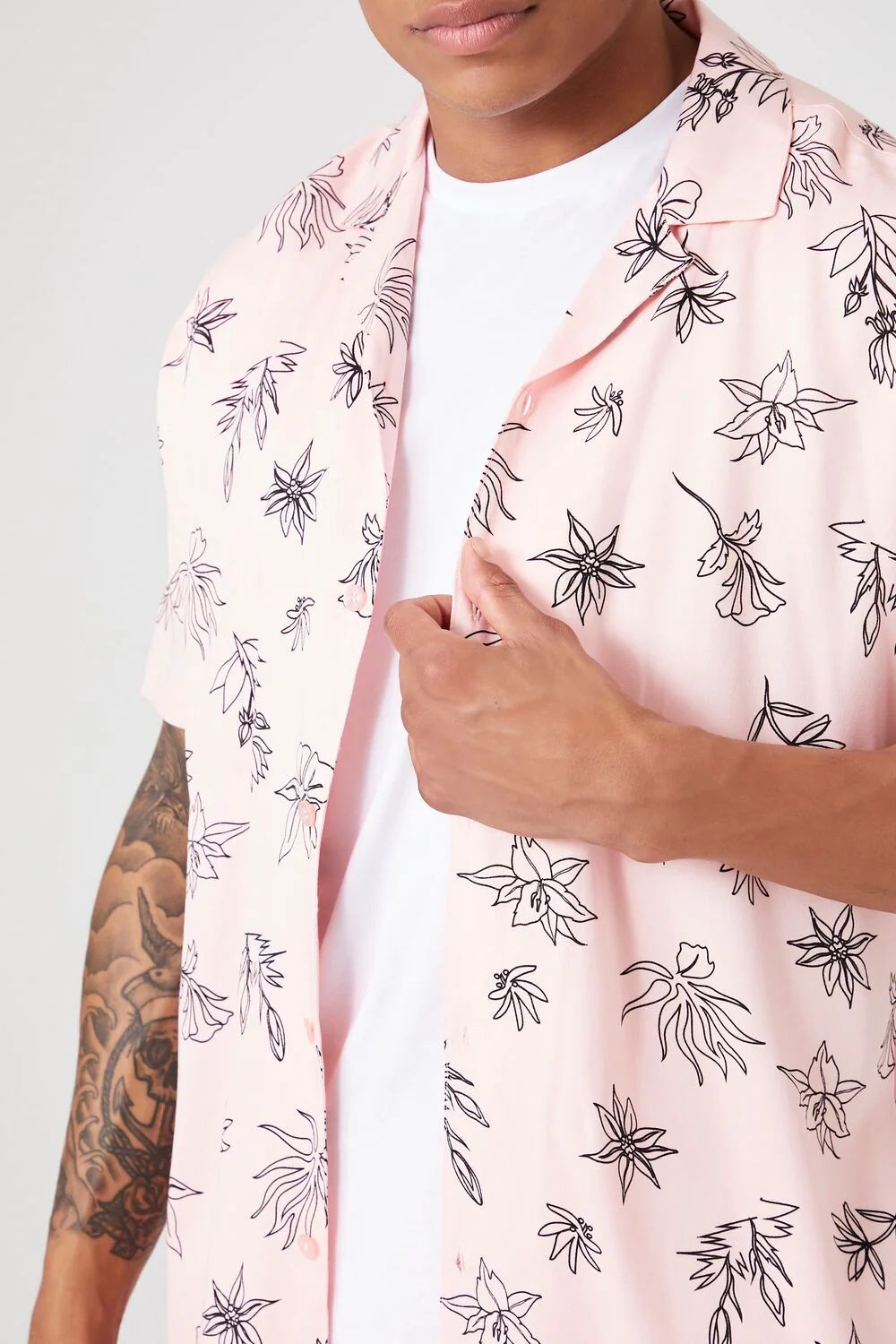 Floral Line Art Graphic Shirt - Image 5