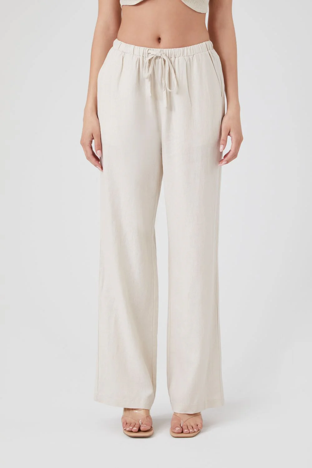 Linen-Blend Wide-Leg Pants - Image 2