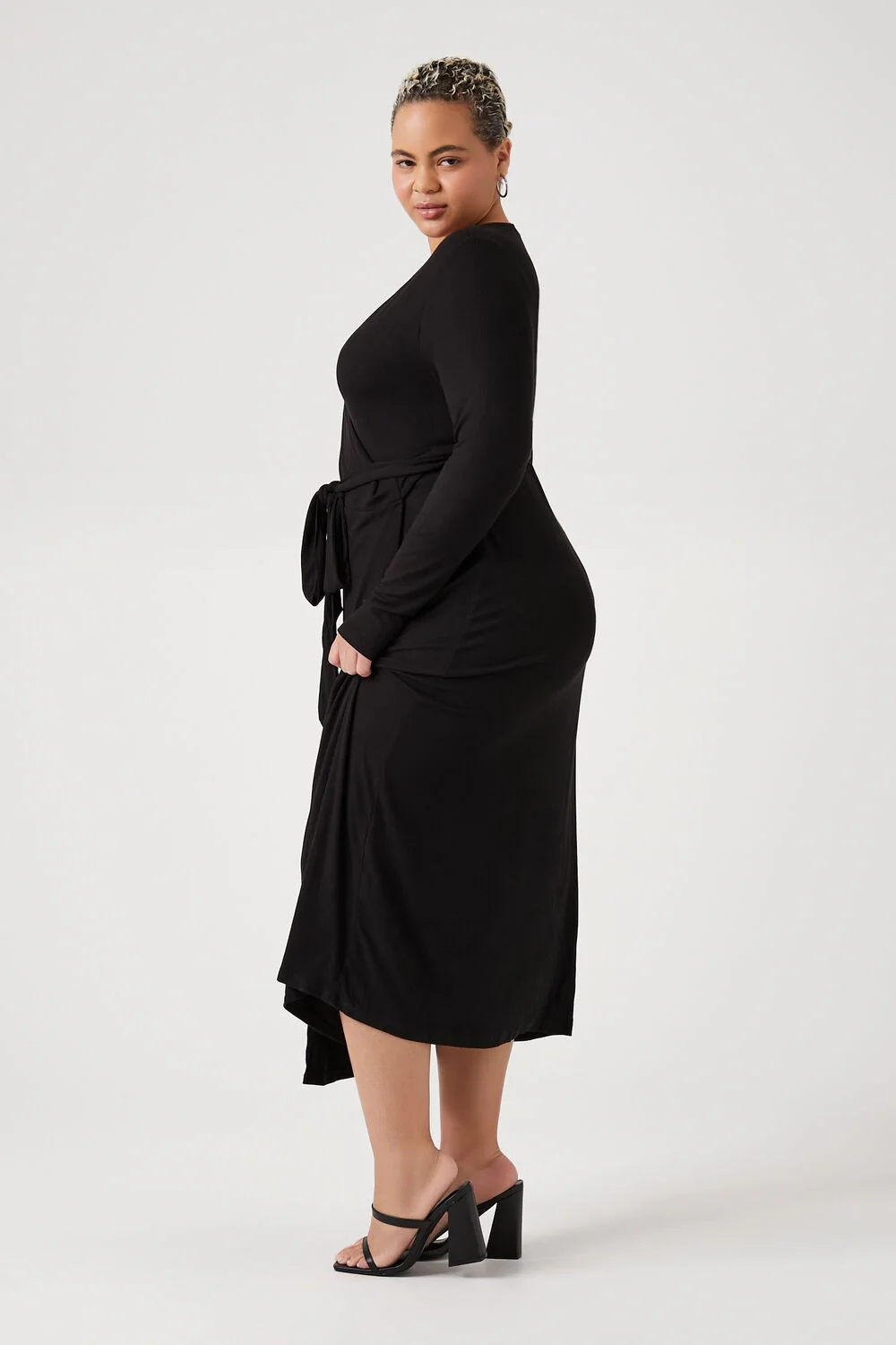 Plus Size Wrap Midi Dress - Image 2
