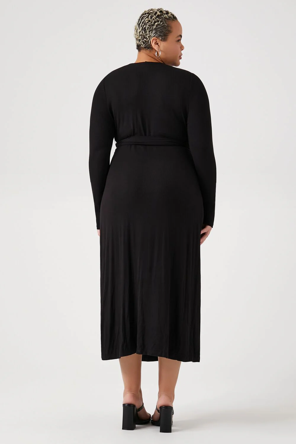 Plus Size Wrap Midi Dress - Image 3