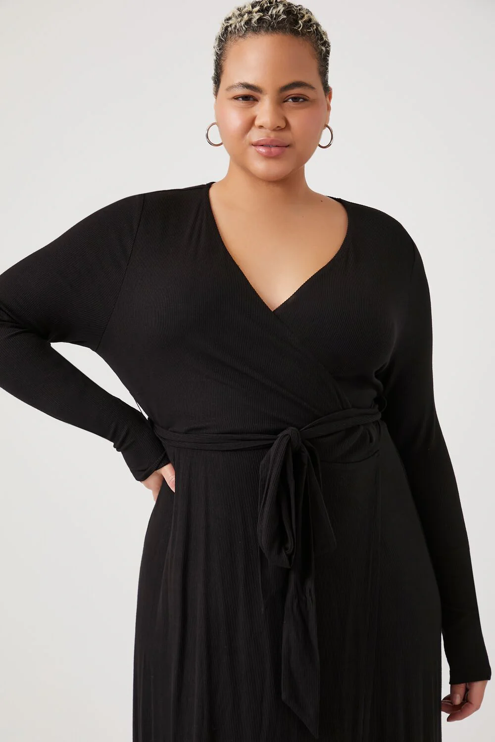 Plus Size Wrap Midi Dress - Image 4