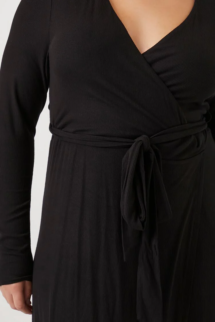 Plus Size Wrap Midi Dress - Image 5