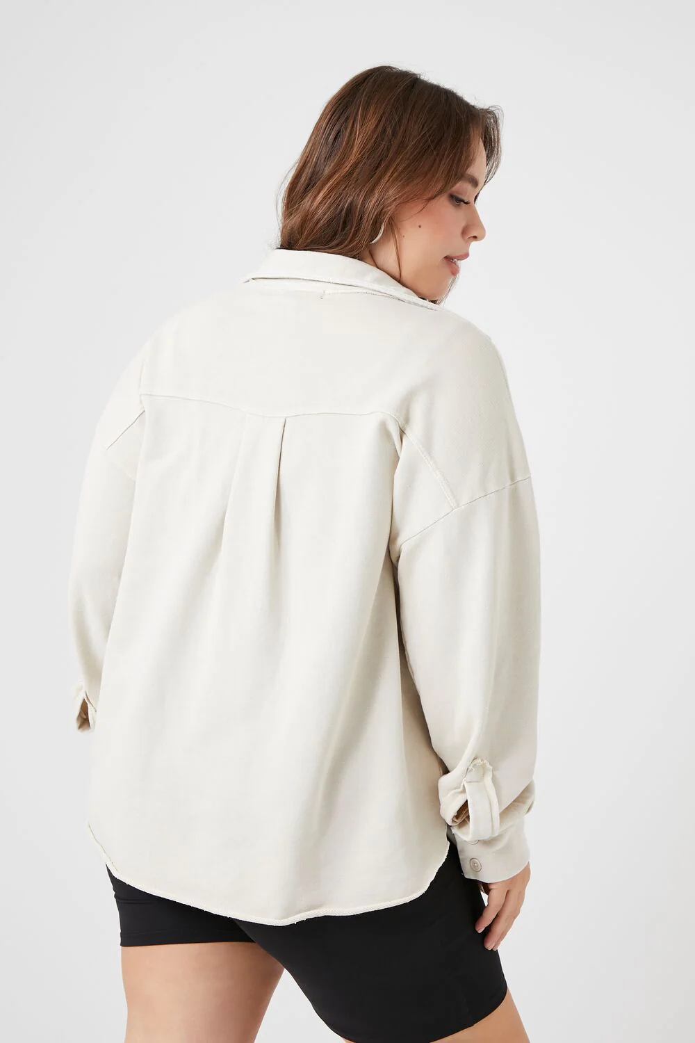 Plus Size French Terry Shacket - Image 3