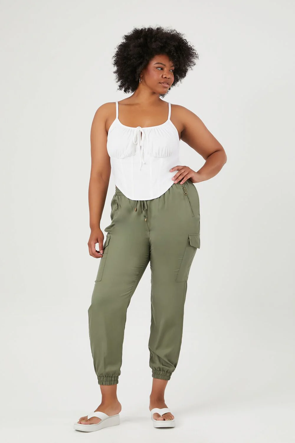 Plus Size Ribbed Corset Cami - Image 4