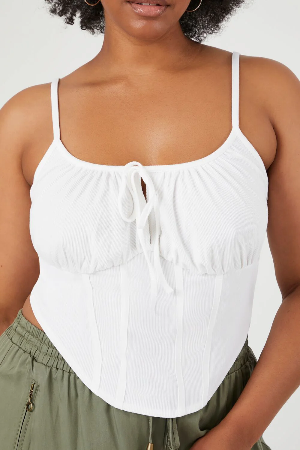Plus Size Ribbed Corset Cami - Image 5