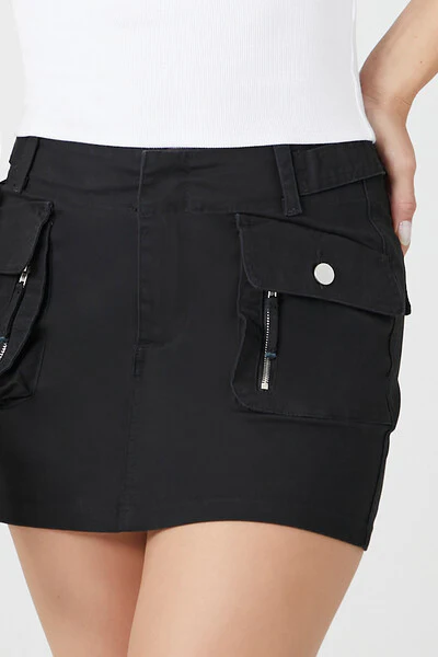 Twill Cargo Mini Skirt - Image 6