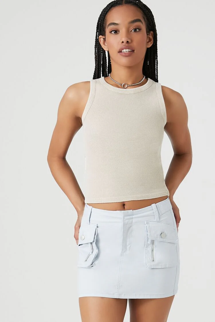 Twill Cargo Mini Skirt - Image 7