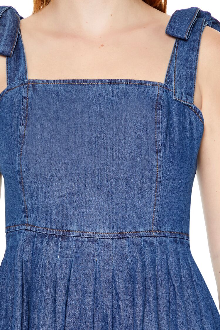 Denim Fit & Flare Mini Dress - Image 6
