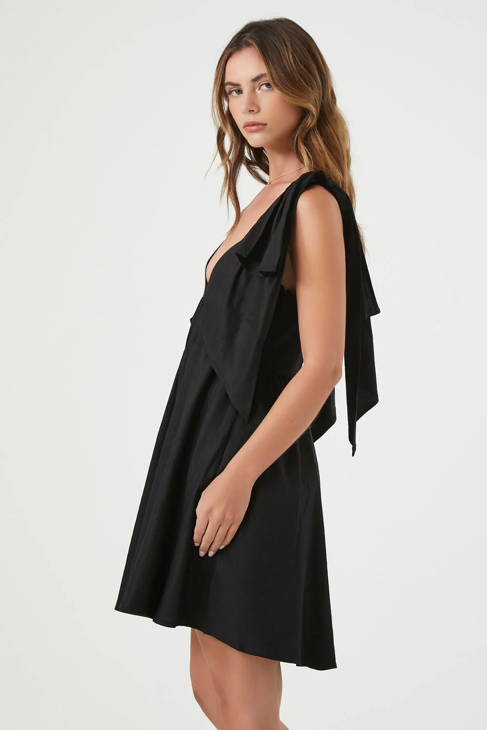 Tie-Strap Mini Babydoll Dress - Image 2