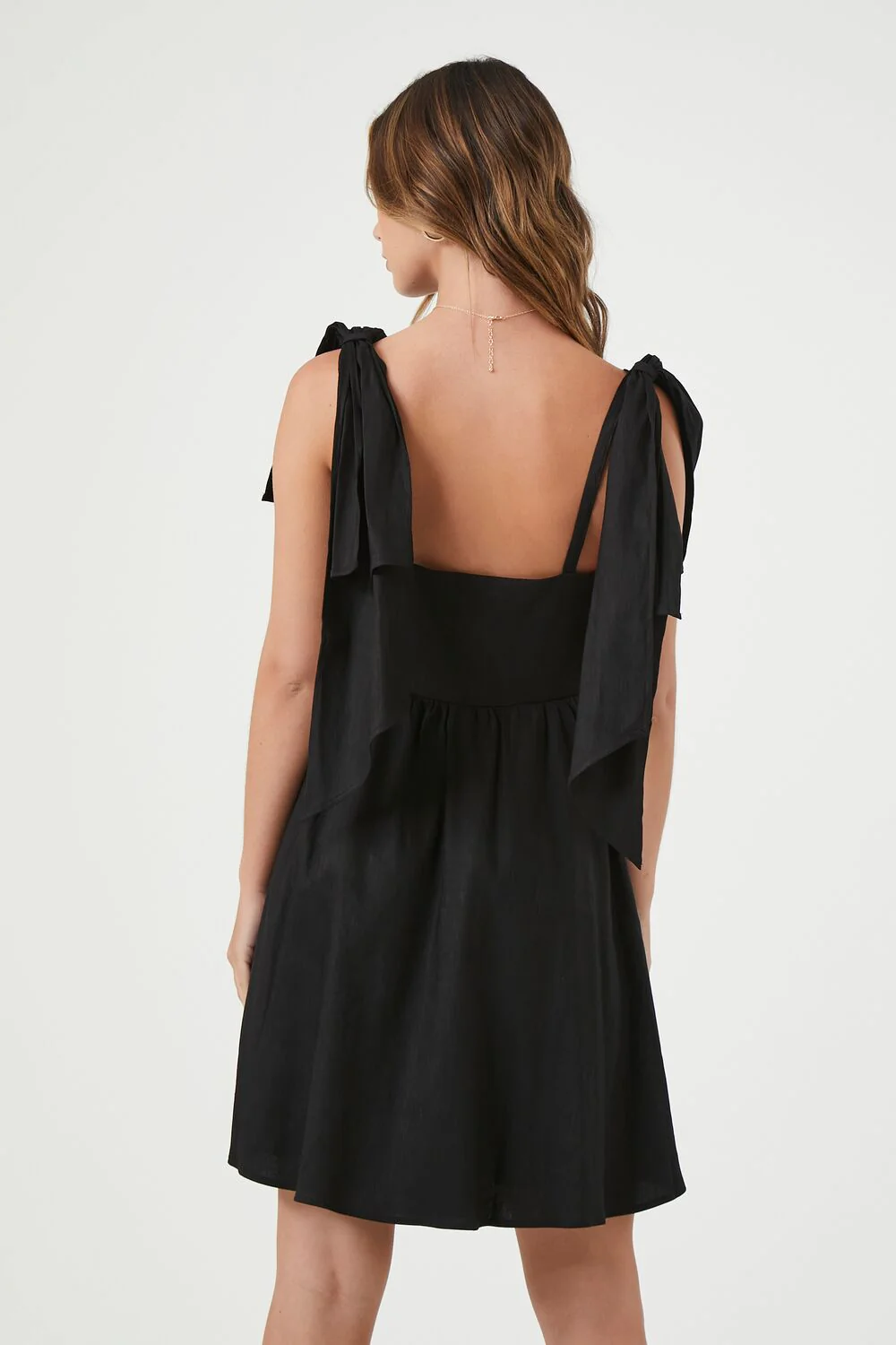 Tie-Strap Mini Babydoll Dress - Image 3