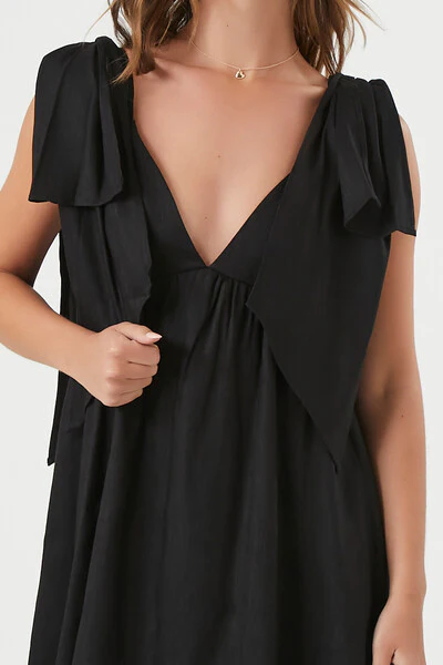 Tie-Strap Mini Babydoll Dress - Image 5