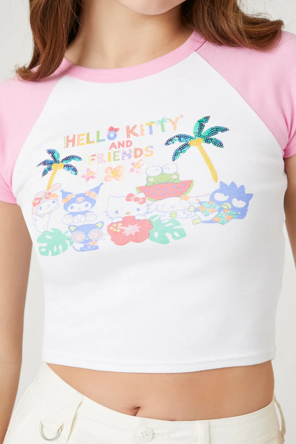 Hello Kitty Raglan Baby Tee - Image 5