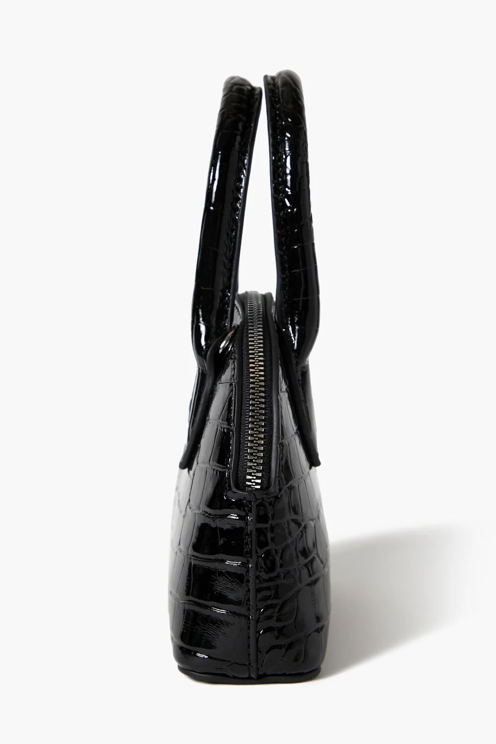 Faux Croc Crossbody Satchel Bag - Image 3