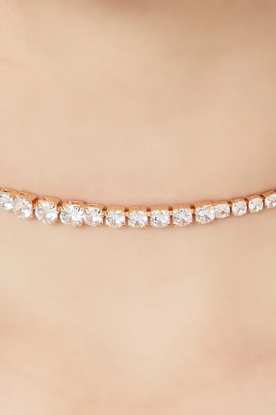 Rhinestone Choker Necklace - Image 2