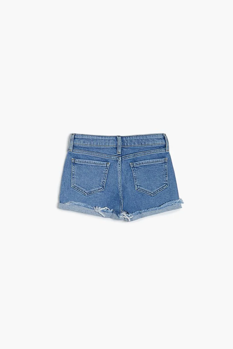 Girls Distressed Denim Shorts (Kids) - Image 2