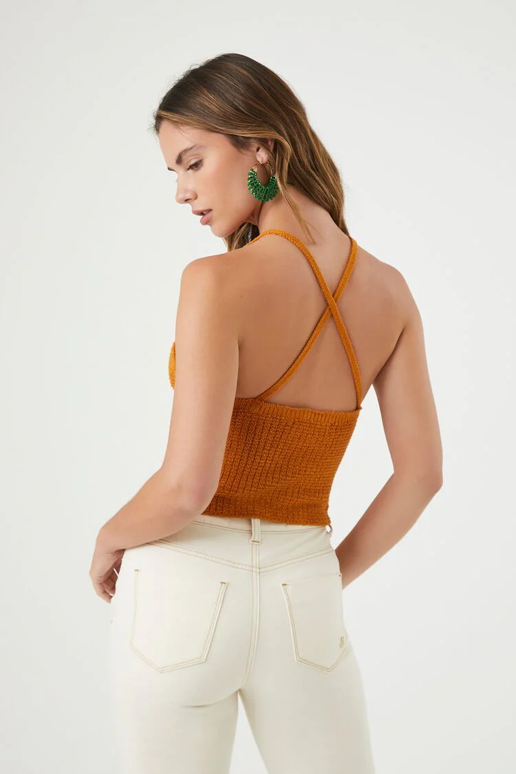 Sweater-Knit Cropped Cami - Image 3