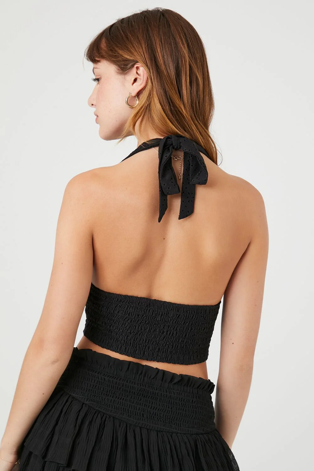 Eyelet Halter Crop Top - Image 8
