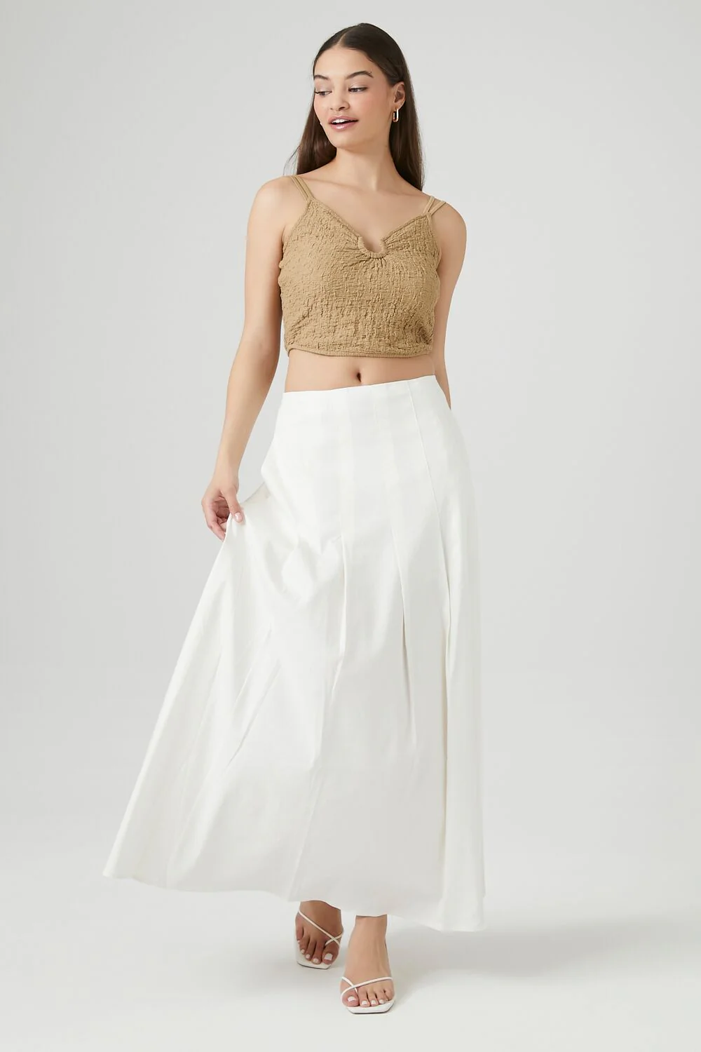 Crinkled O-Ring Cropped Cami - Image 4