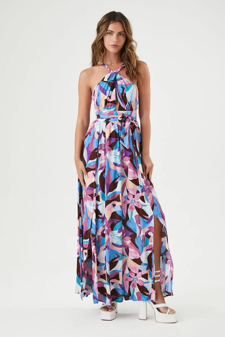 Abstract Print Maxi Dress - Image 4