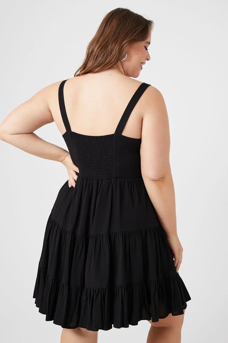 Plus Size Tiered Fit & Flare Dress - Image 3