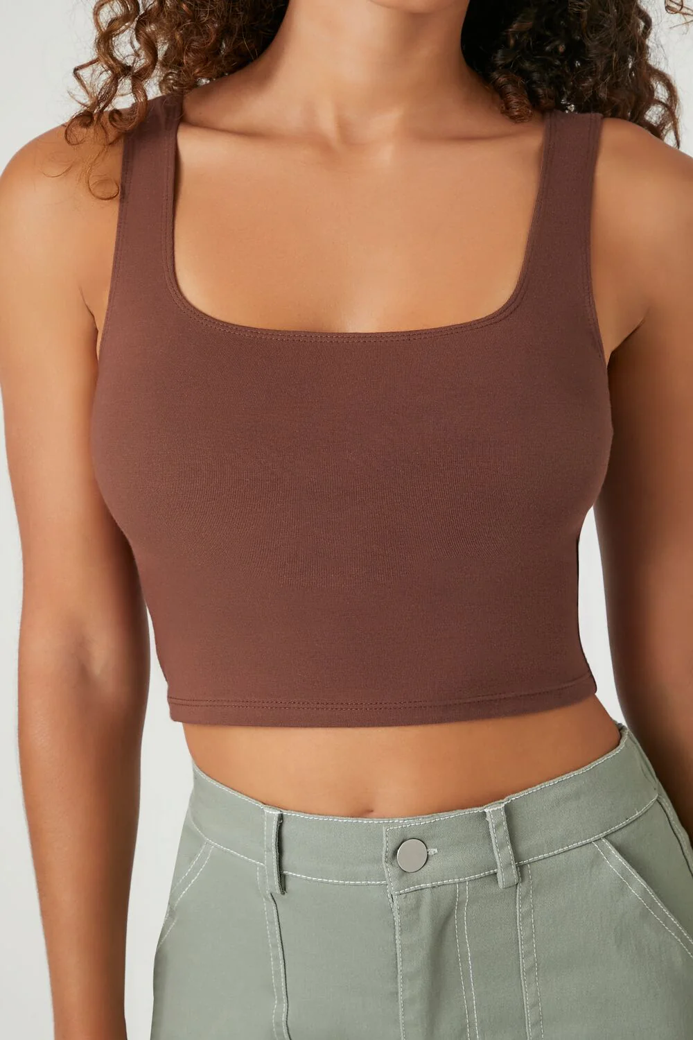 Cotton Cropped Tank Top - Image 10