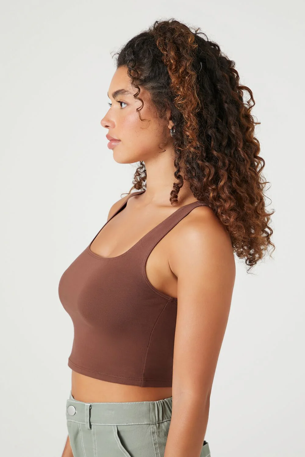 Cotton Cropped Tank Top - Image 7