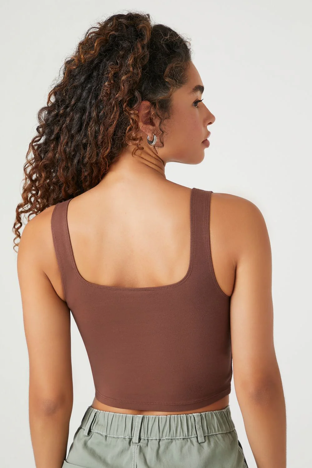 Cotton Cropped Tank Top - Image 8