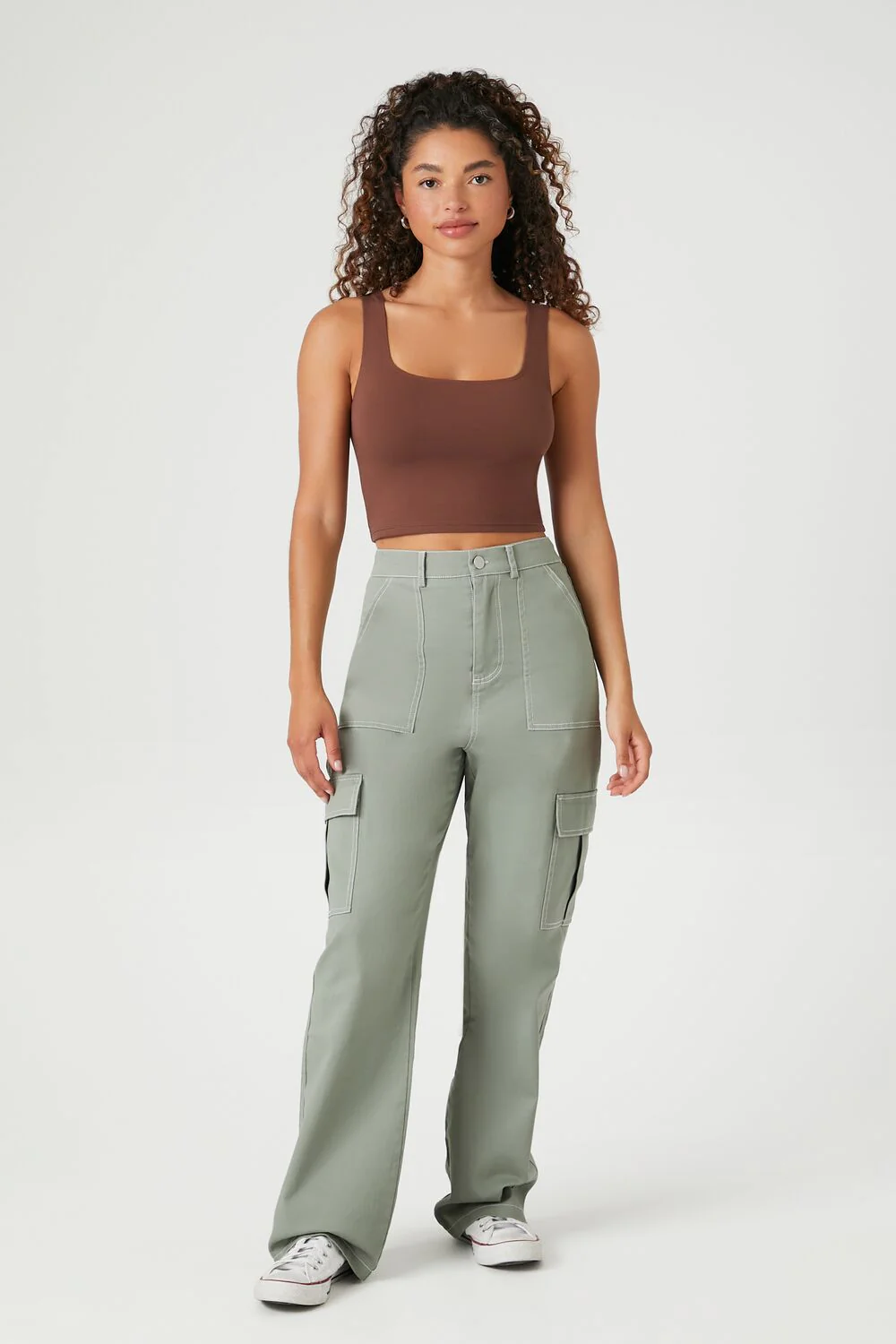 Cotton Cropped Tank Top - Image 9
