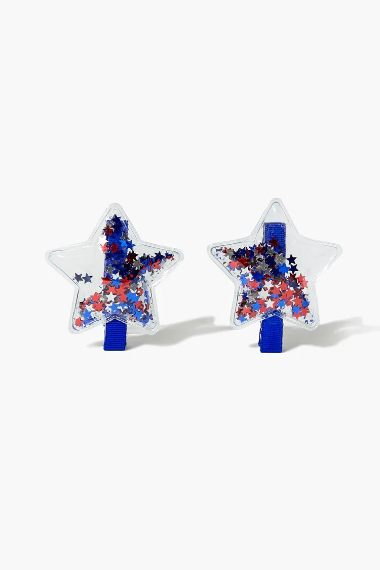 Girls Confetti Star Hair Clip Set (Kids) - Image 3