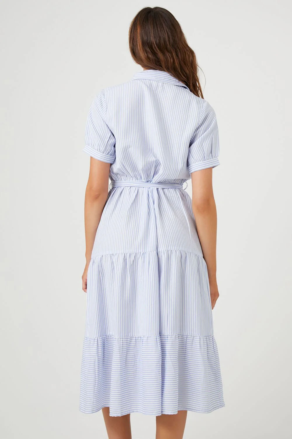 Striped Midi Shirt Dress - Image 3