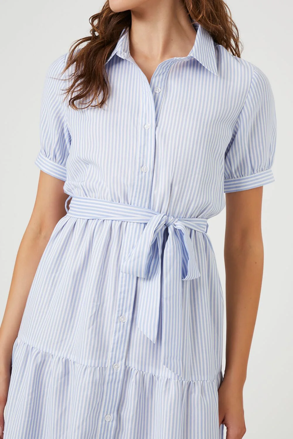 Striped Midi Shirt Dress - Image 5
