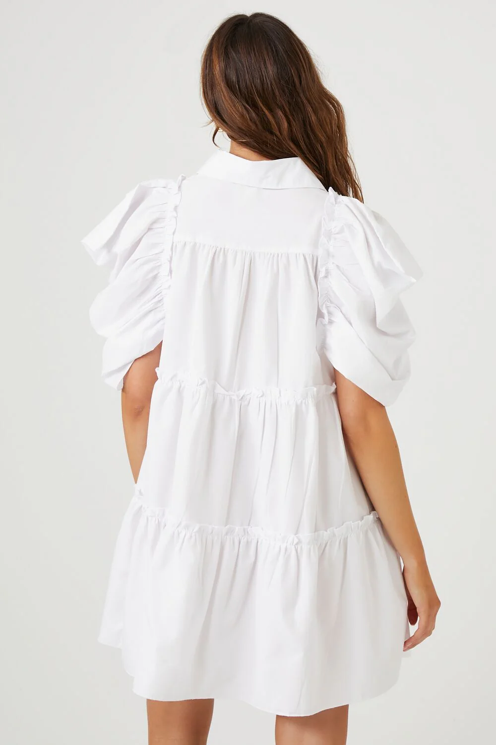 Tiered Puff-Sleeve Shift Dress - Image 3